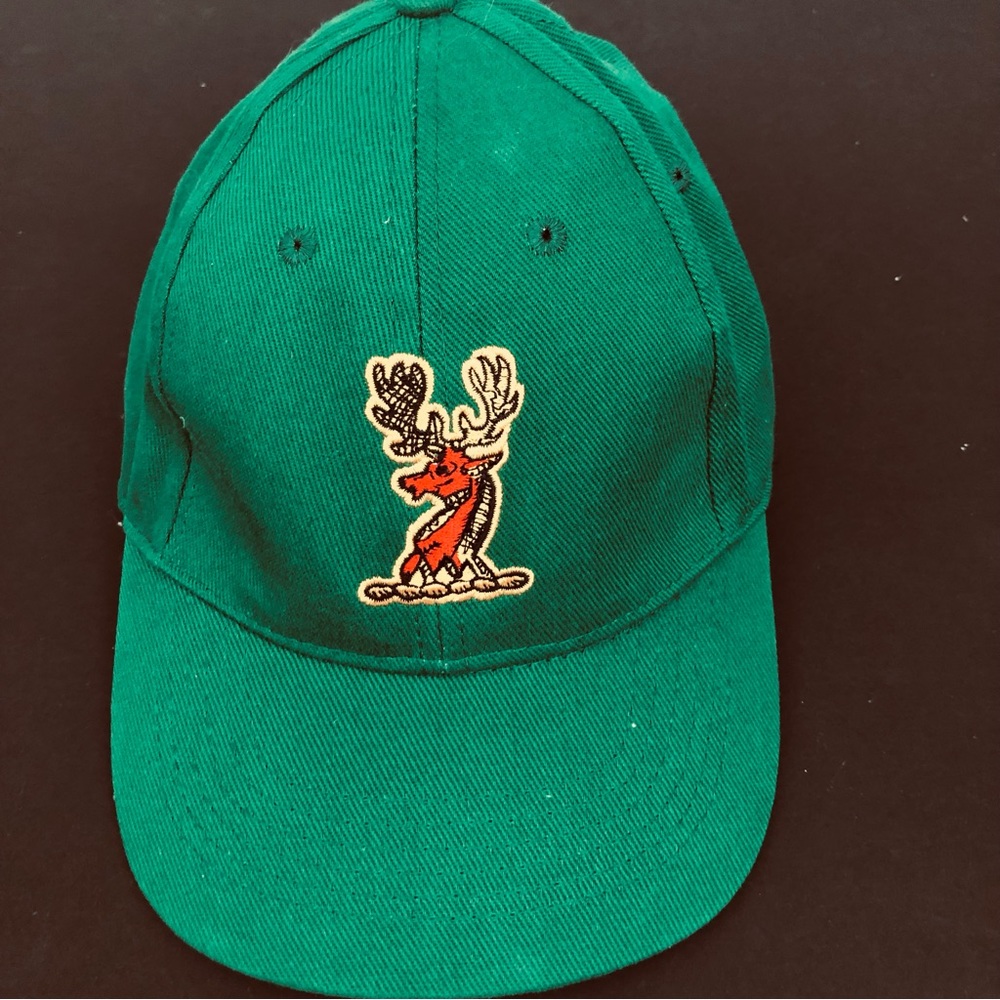 Alexander Keith’s green hat with embroidered deer picture